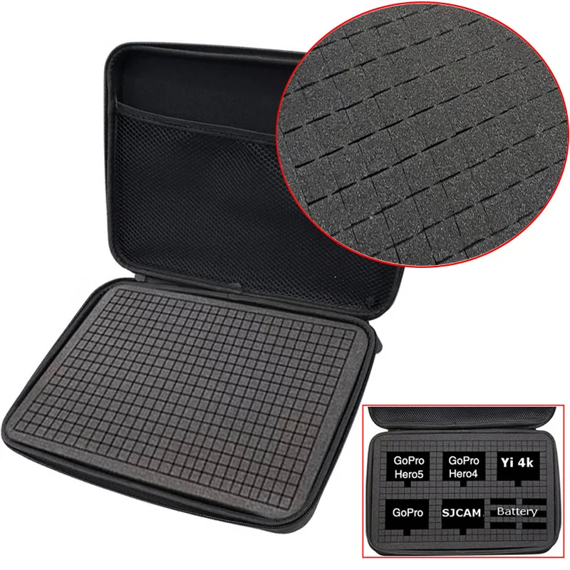 Custodia da viaggio fai da te Collezione di stoccaggio Schiuma portatile antiurto per Gopro 13 12 Insta360 Dji Osmo Pocket Camera Accessori - immagine 6