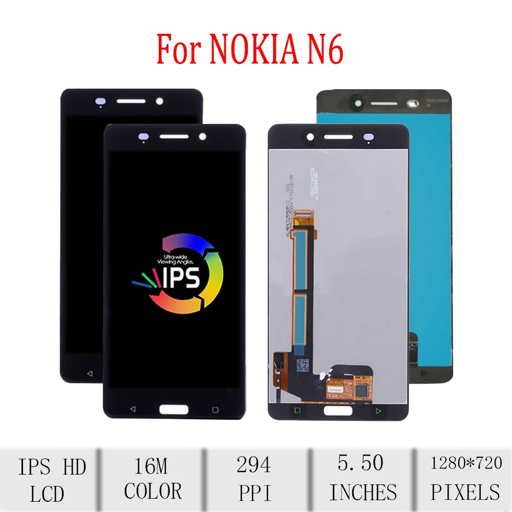 

Original For NOKIA 6 LCD Display Touch Screen Digitizer Assembly For Nokia 6 Display Replacement TA-1003 TA-1021 TA-1025 TA-1033