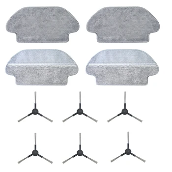 

-6 Side Brush + 4 Mop Cloths Pad for Xiaomi STYJ02YM Robot Vacuum Cleaner Replacement Parts Accessories