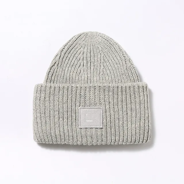 AC Studios Smiling face Beanie Skull Caps knitted Cashmere Eye Warm Couple Lovers Acne Hats Tide Street Hip-hop Wool Cap Adult 21