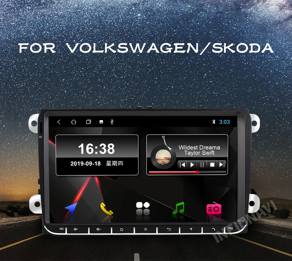 9'IPS экран android 9,0 автомобильный dvd для vw golf tiguan polo Skoda Fabia octavia Superb Yeti Seat Leon Toledo Rapid Roomster AMAROK