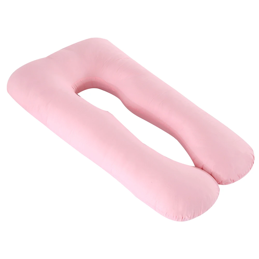 Pig Pink Подушка для сна для беременных женщин, хлопковая наволочка для тела, u-образные подушки для беременных, боковые шпалы для беременных, постельные принадлежности - Цвет: Pig Pink