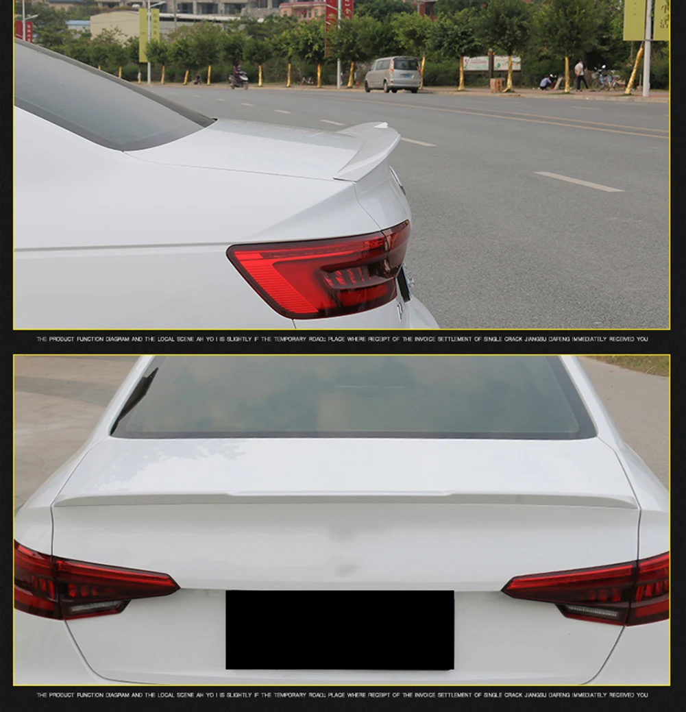 Авто гоночный задний спойлер багажника крыло Крока крыши для A4L ABS углеродного волокна печатных