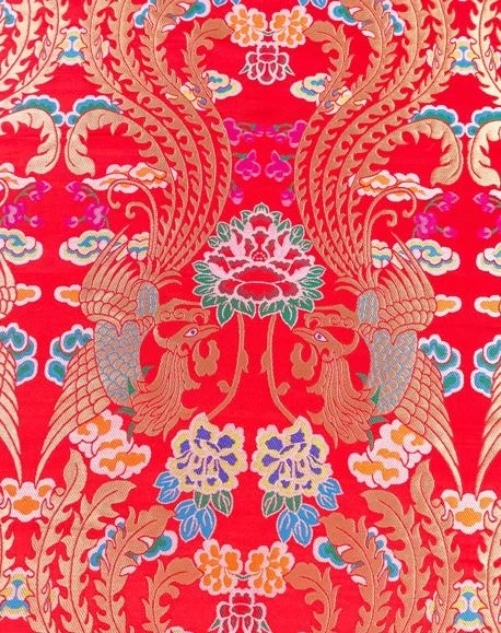 75x100 см китайский стиль традиционный жаккард полиэстер парча ткани для китайских женщин свадебные платья