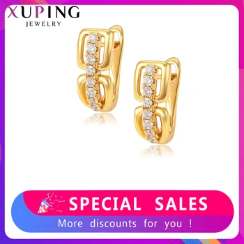 

Xuping European and American Style Earrings Elegant Hoops for Women Temperament Jewelry Party Elegant Gifts 80248