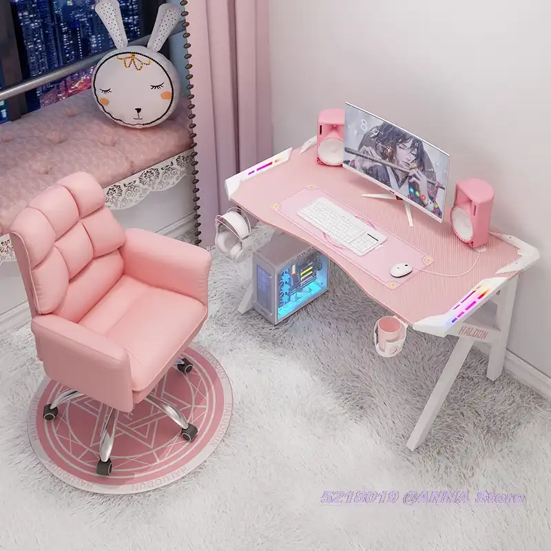 アーマーピンクのk Typeゲーミングデスク 100x60x75cm コンピューター テーブル 女の子用 素敵な椅子 脚z 特別オファー Laptop Desks Aliexpress