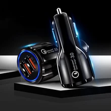 Двойной USB Автомобильное быстрое зарядное устройство адаптер цифровой напряжение/ток дисплей Авто Автомобиль Смарт порт зарядное устройство для телефона