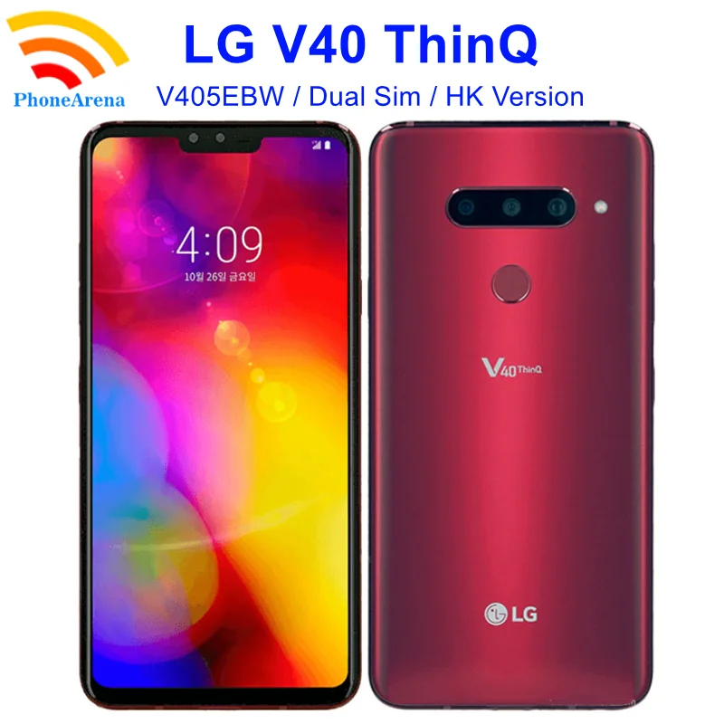 Original LG V40 ThinQ V405EBW Dual Sim Mobile Phone【98% New】6.4&quot HK Version 128GB ROM NFC Snapdragon 845 Unlocked 4G Smartphone |