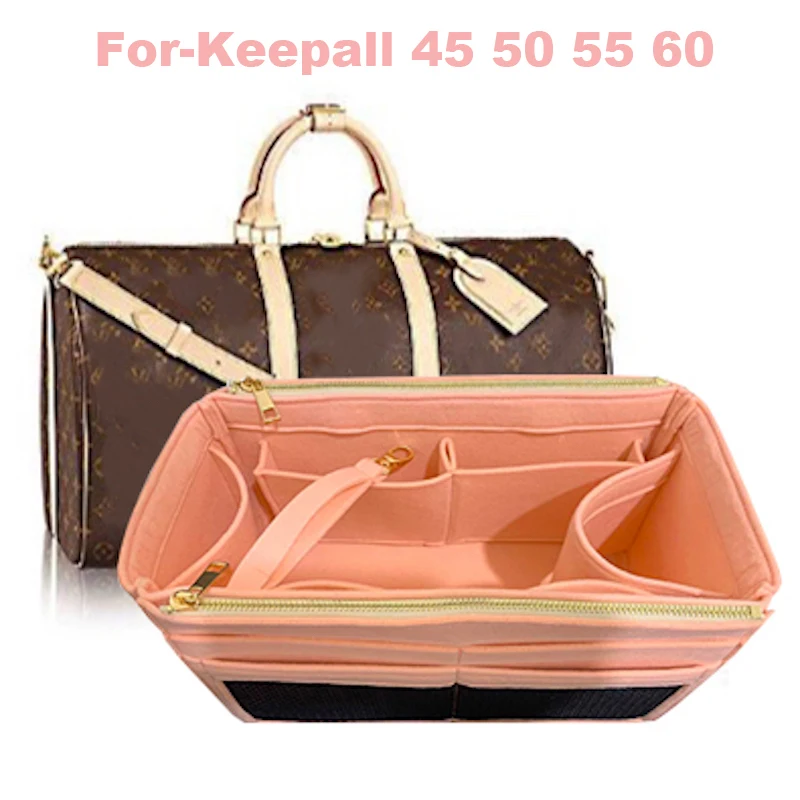 

For Keepall 45 50 55 60 3MM Premium Felt Tote Organizer Tote (w/Double Zipper Pockets)(Handmade/20 Colors