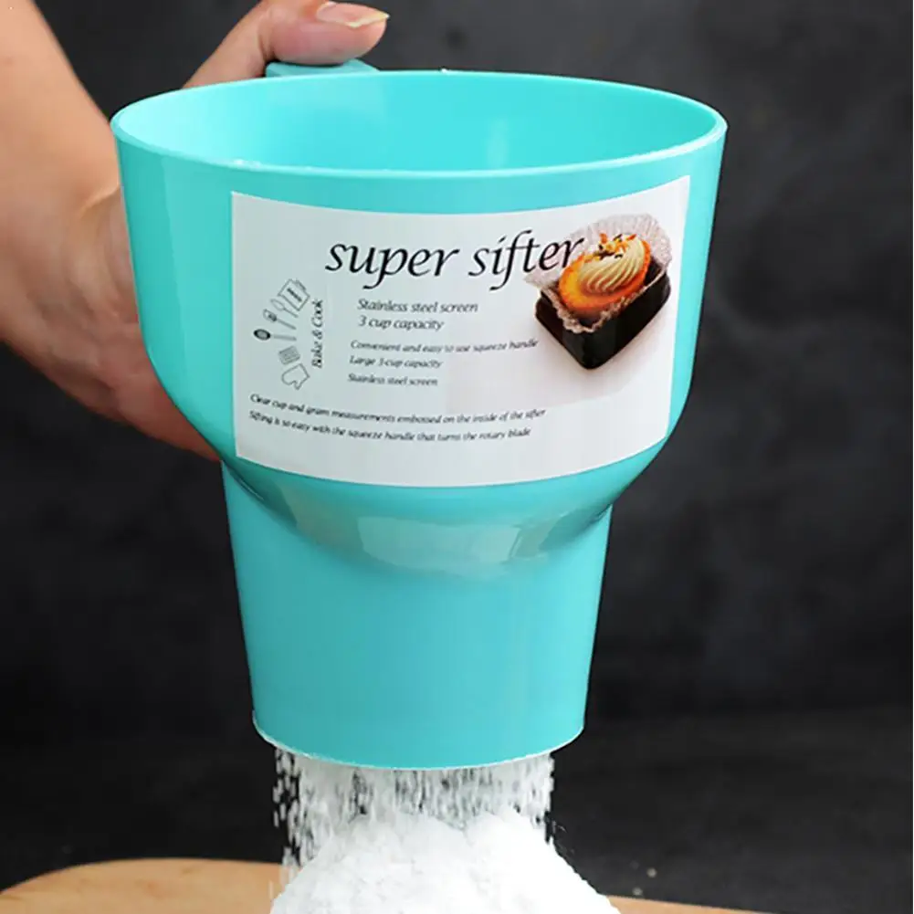 

Flour Sieve Flour Shakers Funnel Shape Sifter Fine Sieve Baking Powder Icing Cup Sugar Kitchen Pastry Tools Mesh Manual O3I4