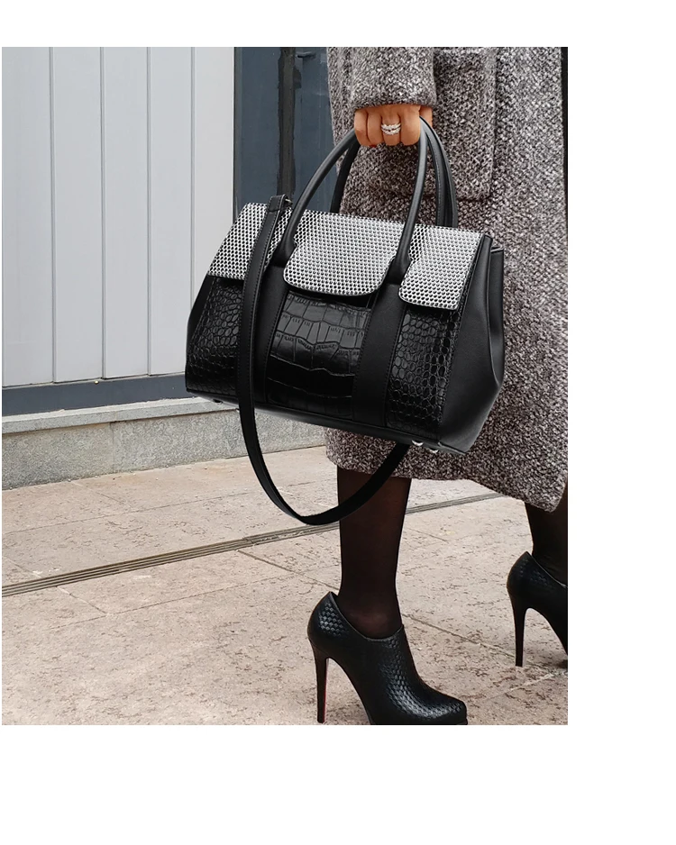 

HOT Fashion Brand Women Bags Alligator leather Messenger Bag Designer Chain Shoulder Crossbody Bag Women Handbag Bolso Mujer