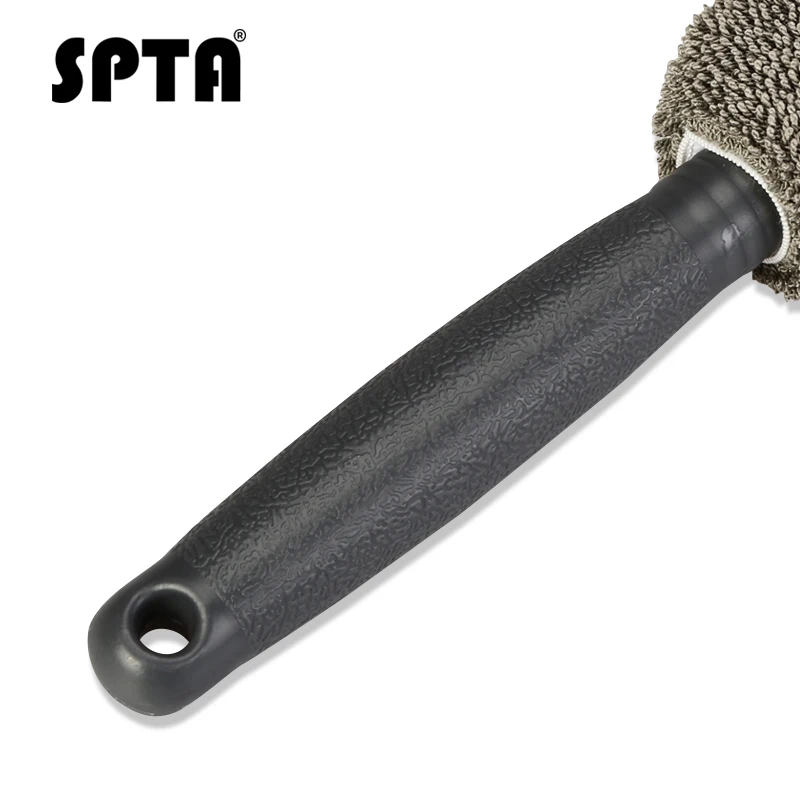 SPTA, мягкая щетка из кораллового флиса, инструменты для красоты автомобиля, щетка для чистки колес и ступиц, удаляющая пыль, портативные чистящие щетки