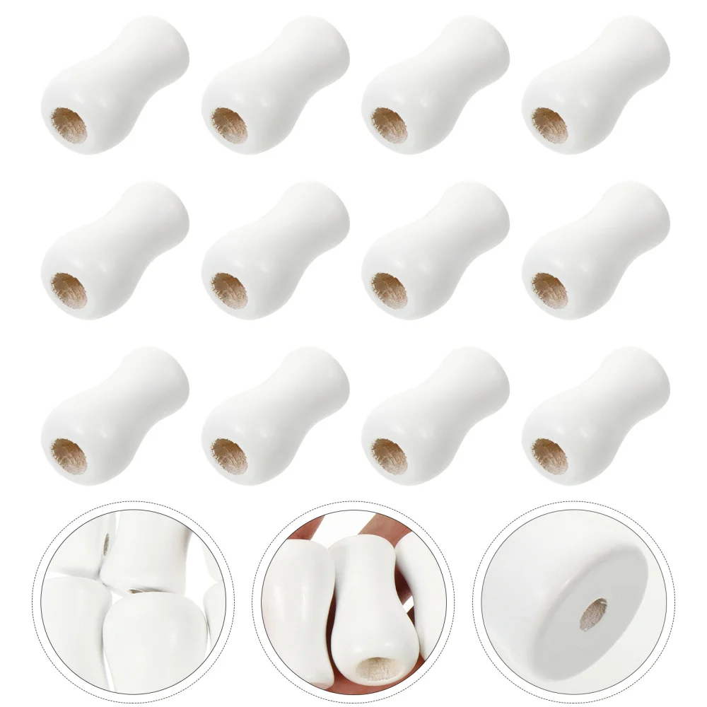 12pcs Wood Cord Tassels Window Blind Cord Tassels Knobs Cord Drops Ends