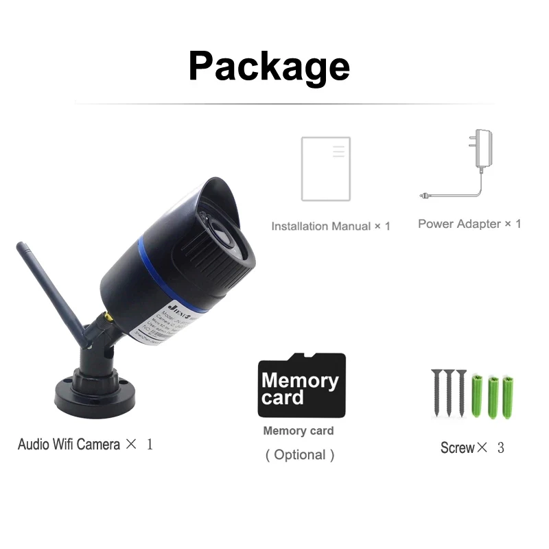 1080P Wifi Bullet Camera IP Cctv Security Wireless Infrared Video Audio Surveillance Outdoor Waterproof Home Cam Ipcam Onvif 6
