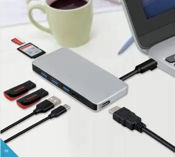 

USB HUB Type C 3.1 to Multi USB 3.0 HDMI Adapter Dock for MacBook Pro USB-C Type C Splitter 3 Port USB C HUB