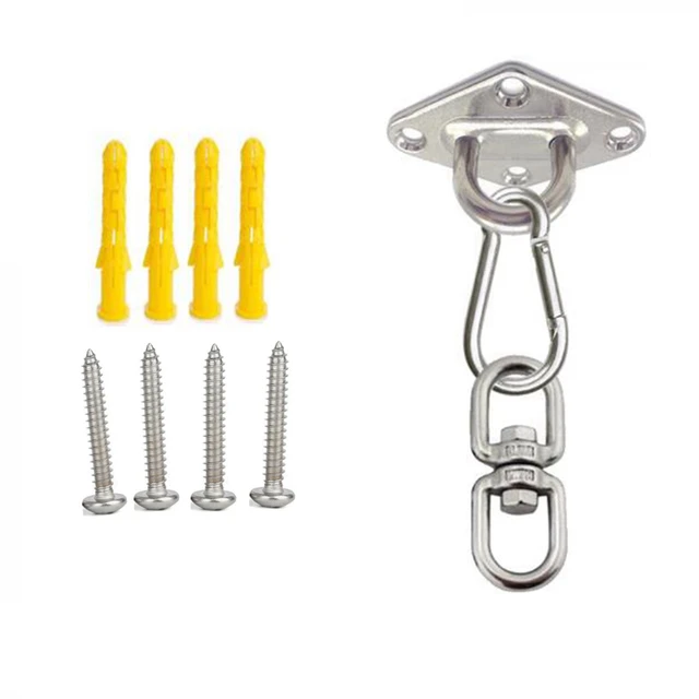 Stainless Steel Hammock Mount Ceiling Suspension Plates Hook Anchor Hanger Bracket For Gym Aerial Yoga Sex Swing Hanging Kit Diamond base F