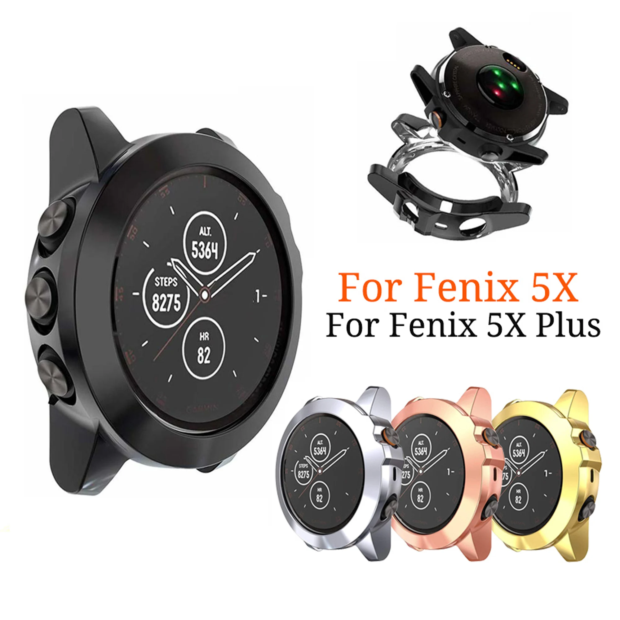 Мягкий ТПУ чехол для Garmin Fenix 5x Band чехол для смарт часов Силиконовый чехол Защитная пленка для экрана Garmin Fenix 5x Plus Band