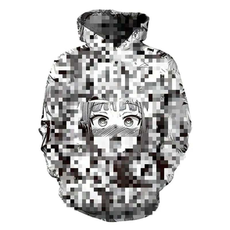 3D свитшот с принтом Толстовка для девочек Ahegao свитшоты для девочек Женская курточка для спортивного костюма одежда с капюшоном Размер S-4XL дропшиппинг