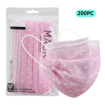 

Disposable Face Mask Anti-Dust Personal Mask 3Ply Ear Loop 10/20/30/50/100/200PC Health Care Fast Shipping Covers Mouths Adults