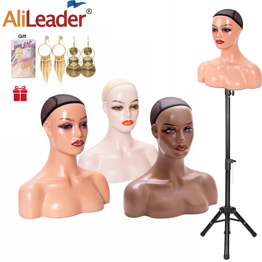 Mannequin Head Without Shoulders Female Head Model Manikin Mannequin Wig Scarf Glasses Hat Cap Display Wig Stand Head Doll Head