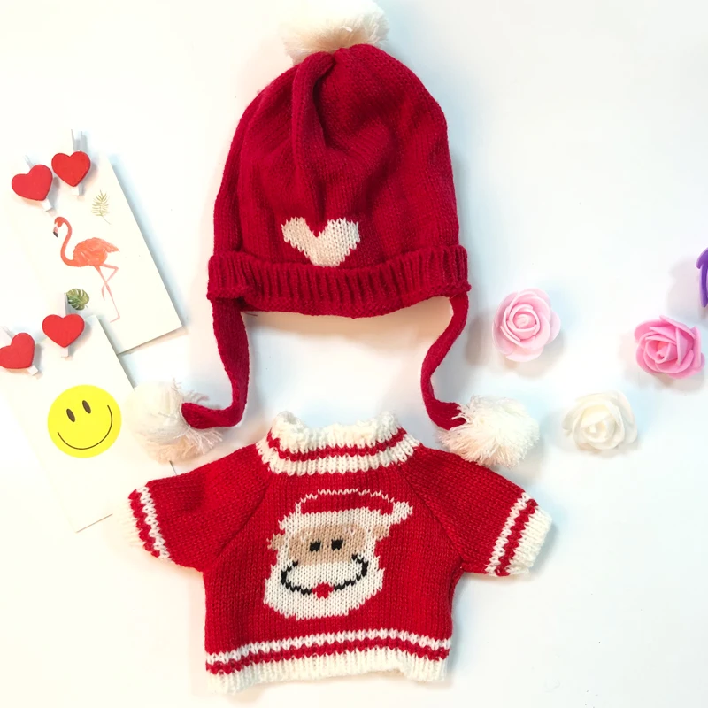Милая Одежда для кукол, аксессуары для волос Kawaii, для девочек, повязка для волос, для мытья лица, для бега, для макияжа, LaLafanfan, кафе, утка, плюшевая игрушка, подарки для девочек - Цвет: Santa Claus