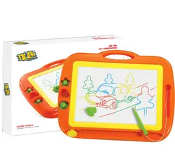 Qiqu игрушки Sketchpad Экстра большой детский цвет магнитная доска для рисования WordPad Детские граффити с штамп 8888A