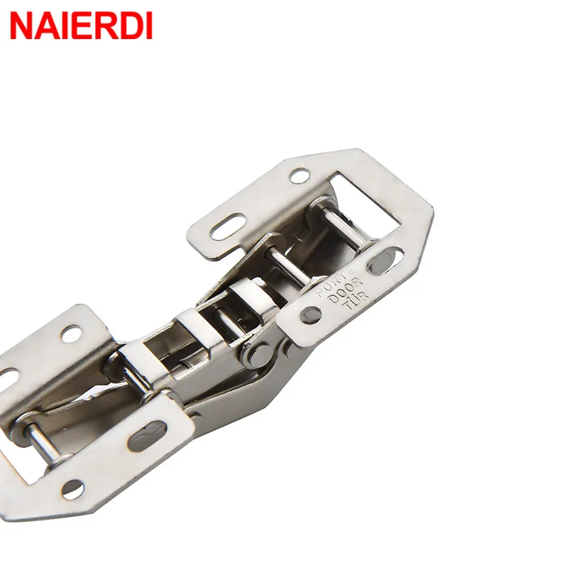 4PCS NAIERDI 3 Inch Cabinet Hydraulic Hinge 90 Degree No-Drilling Hole Cupboard Door Soft Close Hinges 4 Inch Furniture Hinge