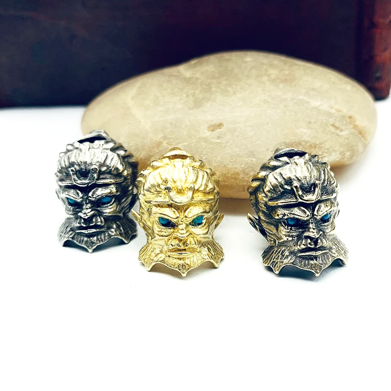 brass monkey king beads pendant (1)