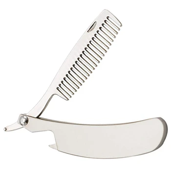 

Zinc Alloy Folding Comb Men'S Beard Styling Comb Liu Hai Comb