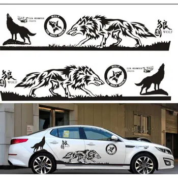 

D-180 Manufacturer Direct Sale New Wolf Totem Full Sticker To Cover Scratches Personalized Sticker Delivery Cover Black