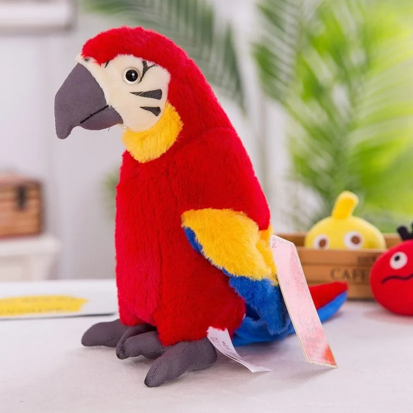 Cute 28cm Creative Models Simulation Parrot Plush Toy Stall Bird Animal Home Children's Toys Photography Props Doll