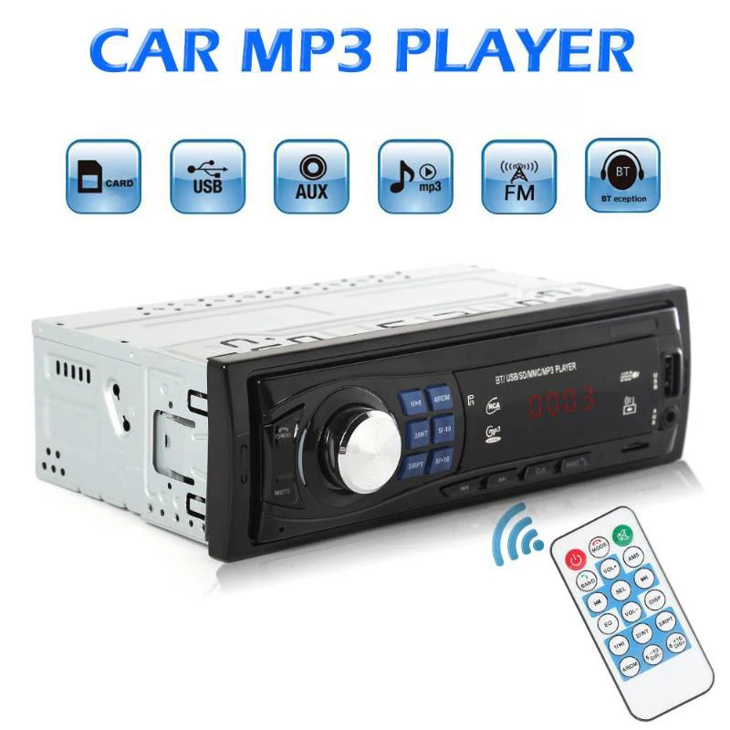 

1Din Car Radio Bluetooth Autoradio Stereo MP3 Player Remote Control FM/USB/AUX Input Car Auto Audio Car MP3 Player