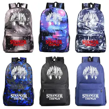 

A2025 Fashion weird stranger Things Boy Girl Book School bag Women Bagpack Teenagers Schoolbags Men Student Backpack