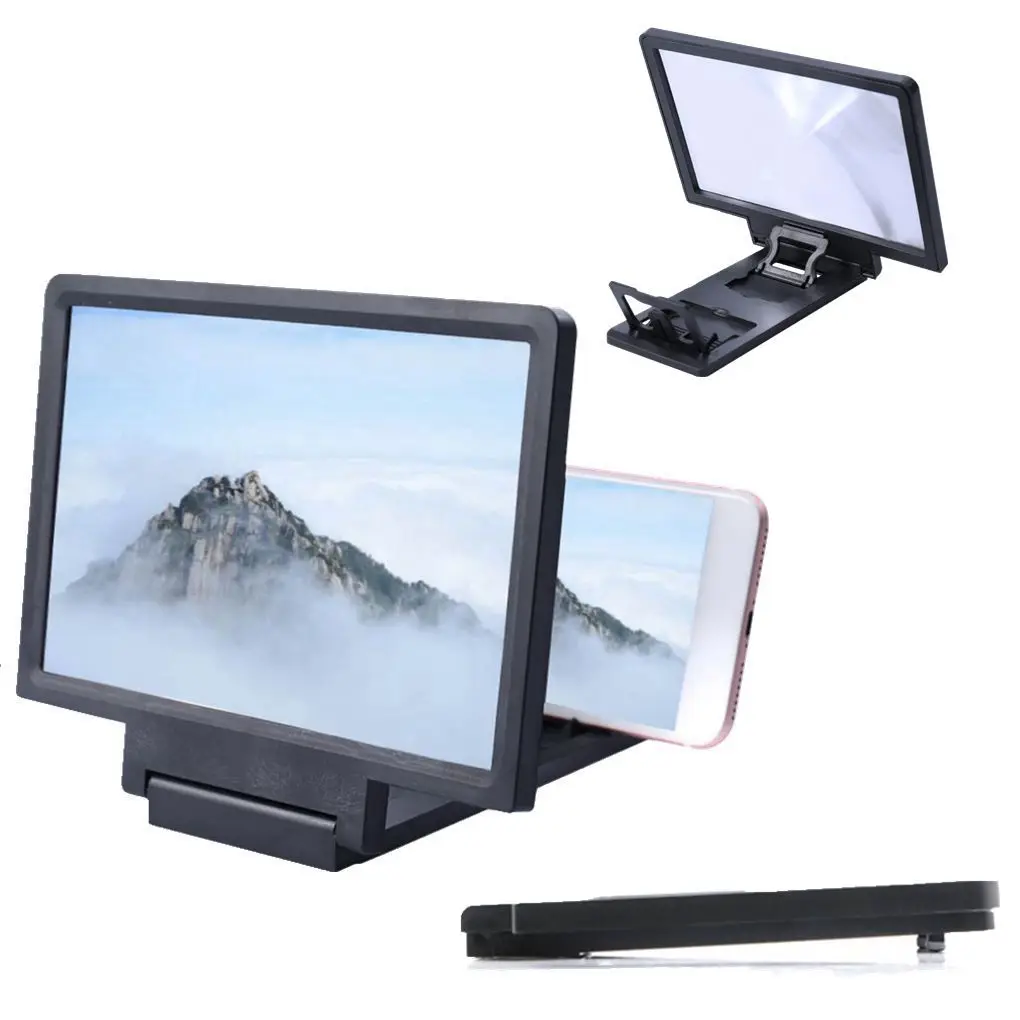 3D Phone Screen Amplifier Universal Portable Mobile Foldable Stand Holder HD Desktop Cellphone Screen Expander Magnifying afbeelding