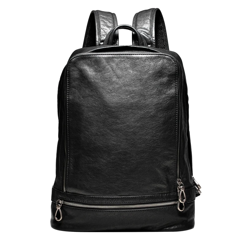 

Difenise Backpack First Layer Leather Soft Casual Computer Backpack Cowhide Retro Tide Brand Street Large Capacity Travel Bags