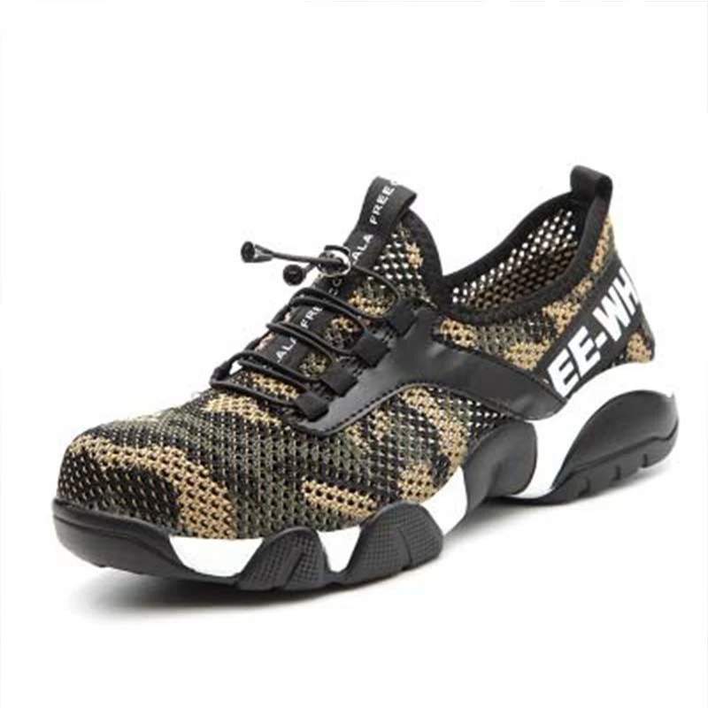 Safety Shoes Men Shoes Men Women Steel Toe Work Safety Shoes Lightweight Breathable Reflective Casual Sneaker Prevent piercing Women Protective boots