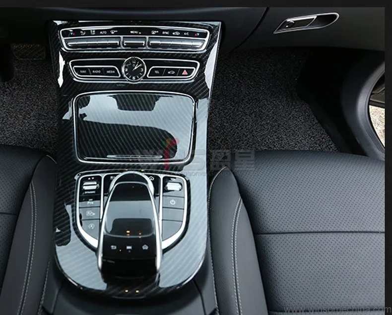 Для Аксессуары для ключей зажигания mercedes benz GLC- крышка коробки передач углеродное волокно автомобиль Стайлинг Аксессуары хром