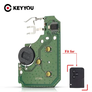 

KEYYOU Remote Smart Key Card Circuit Board 434Mhz ID46 PCF7947 Chip For Renault Clio Logan Megane 2 3 Scenic 2003-2008 3 Buttons