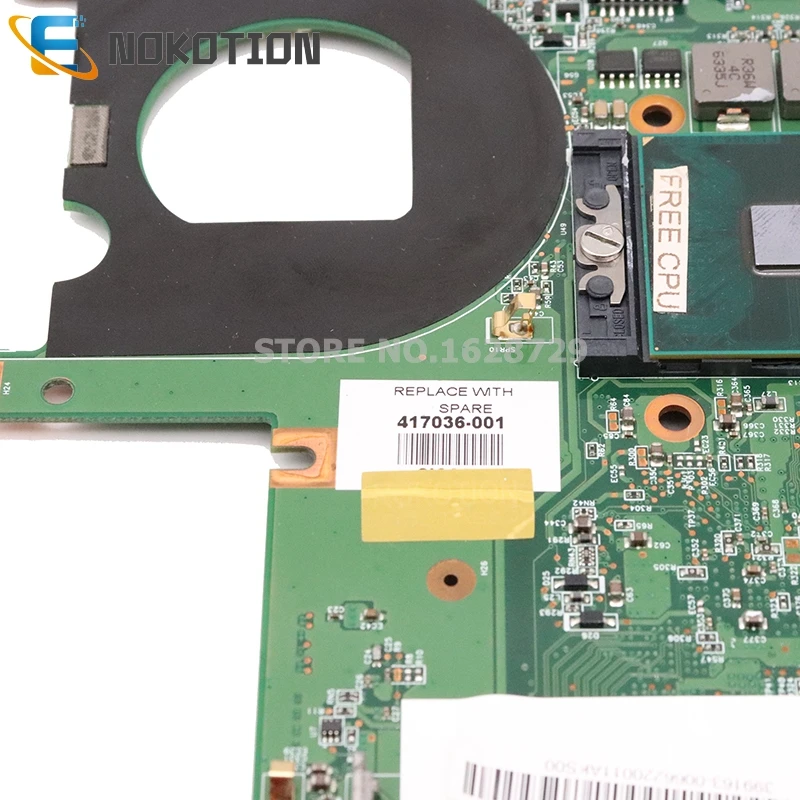 NOKOTION для hp павильон DV2000 V3000 Материнская плата ноутбука 945GM DDR2 процессор 417036-001 440778-001 аккумулятор большой емкости 48.4F501.051 48.4F501.011
