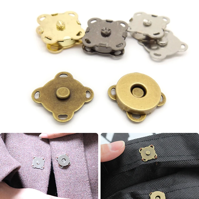 

10PCS 14MM DIY Sewing Clothing Bag Accessories Metal Buckle Snap Fasteners Buttons Dark Buckle Scrapbooking
