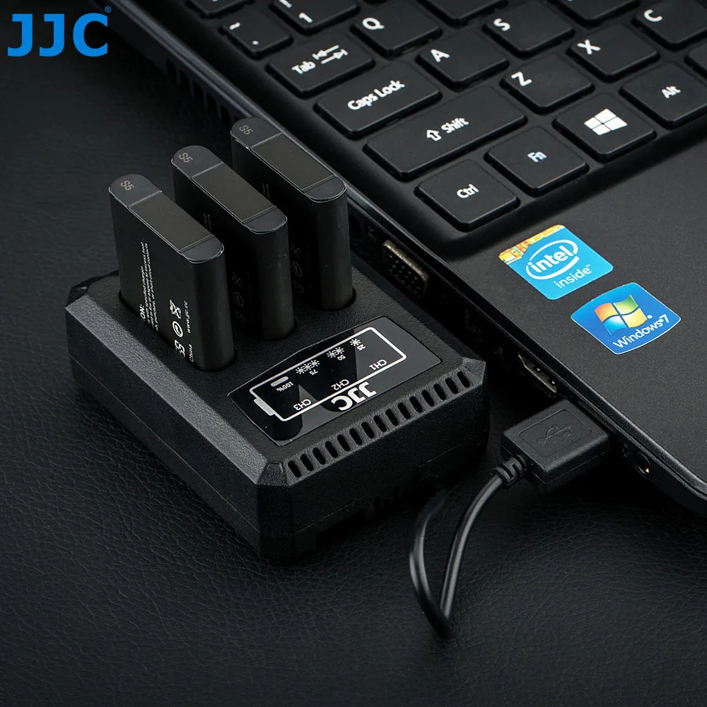 JJC USB мульти зарядное устройство для Ricoh DB-110/Olympus LI-90B/JJC B-DB110 Зарядка 3 батареи со светодиодный индикаторами кабель-удлинитель