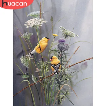 

HUACAN 5D DIY Diamond Painting Birds Flower Full Square Drill Home Decoration Embroidery Picture Handcraft Kit