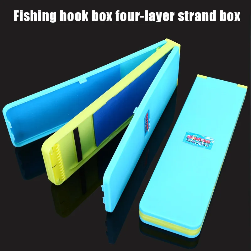 

Multifunctional 4 Layers Fishing Tackle Box Plastic for Float Set Fishing Line Hook FI-19ING