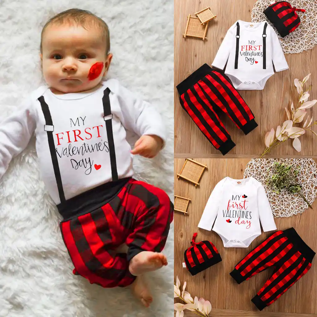my first valentine's day outfit baby boy