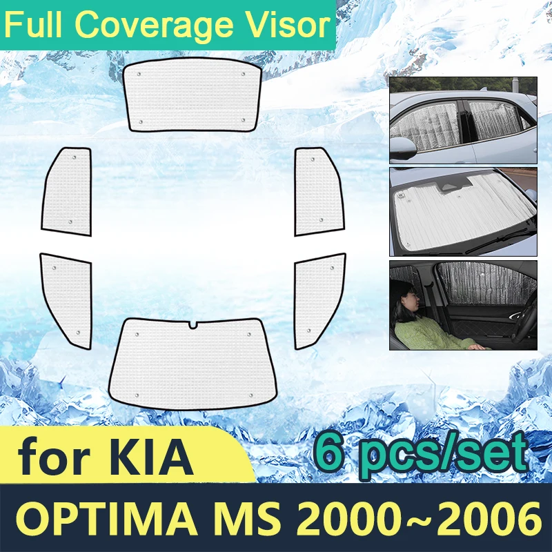 

Full Cover Sunshades For Kia Optima MS 2000~2006 Car Windshield Accessories Sun Protection Windows Parasol Coche 2005 2004 2003