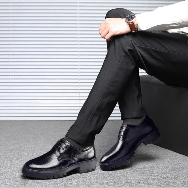 Shoes Stealth Heel 6 Cm Taller Men 