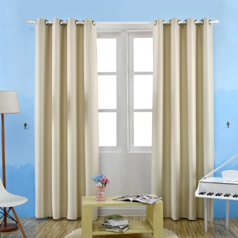 

8 Color Windows Curtains For Living Room Bedroom The Kitchen Modern Children's Blackout Curtain Shade Cloth Grommet Top Curtains
