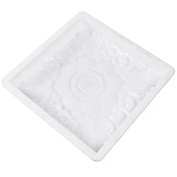 

40X40X6cm DIY Square Path Maker Fence Flower Mold Pool Courtyard Plastic Brick Garden Mold Concrete Mould