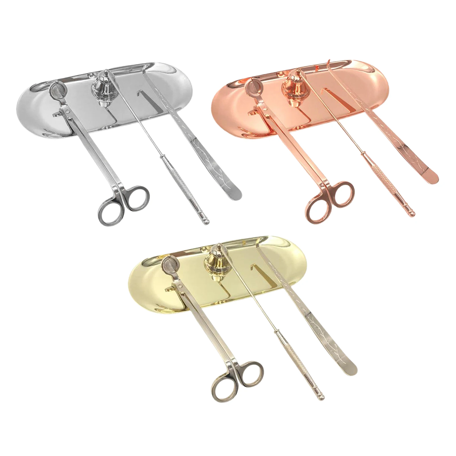 Candle Care Tools Candle Wick Trimmer Candle Snuffer Dipper Storage Tray 4 in 1