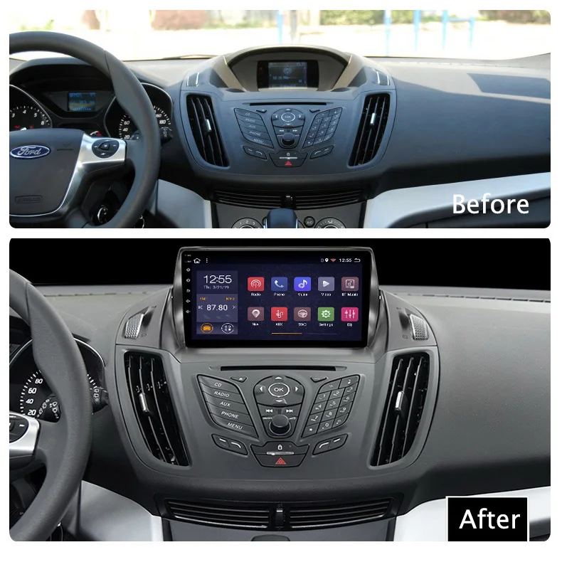  9 INCH 2.5D Android 8.1 Car DVD GPS Player For ford kuga 2013-2017 Car Radio Stereo Head Unit Navig